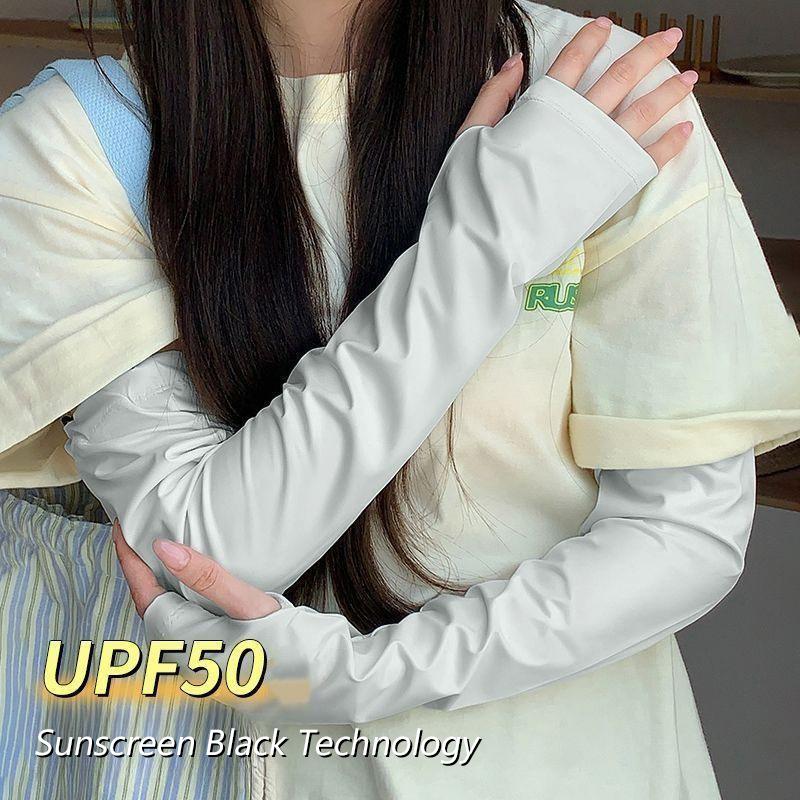 Lightweight Sun Arm Sleeves Breathable Cooling Effect Uv Protection Arm Sleeves Elastic Upf 50+ Ice Silk Arm Sleeves Outdoor