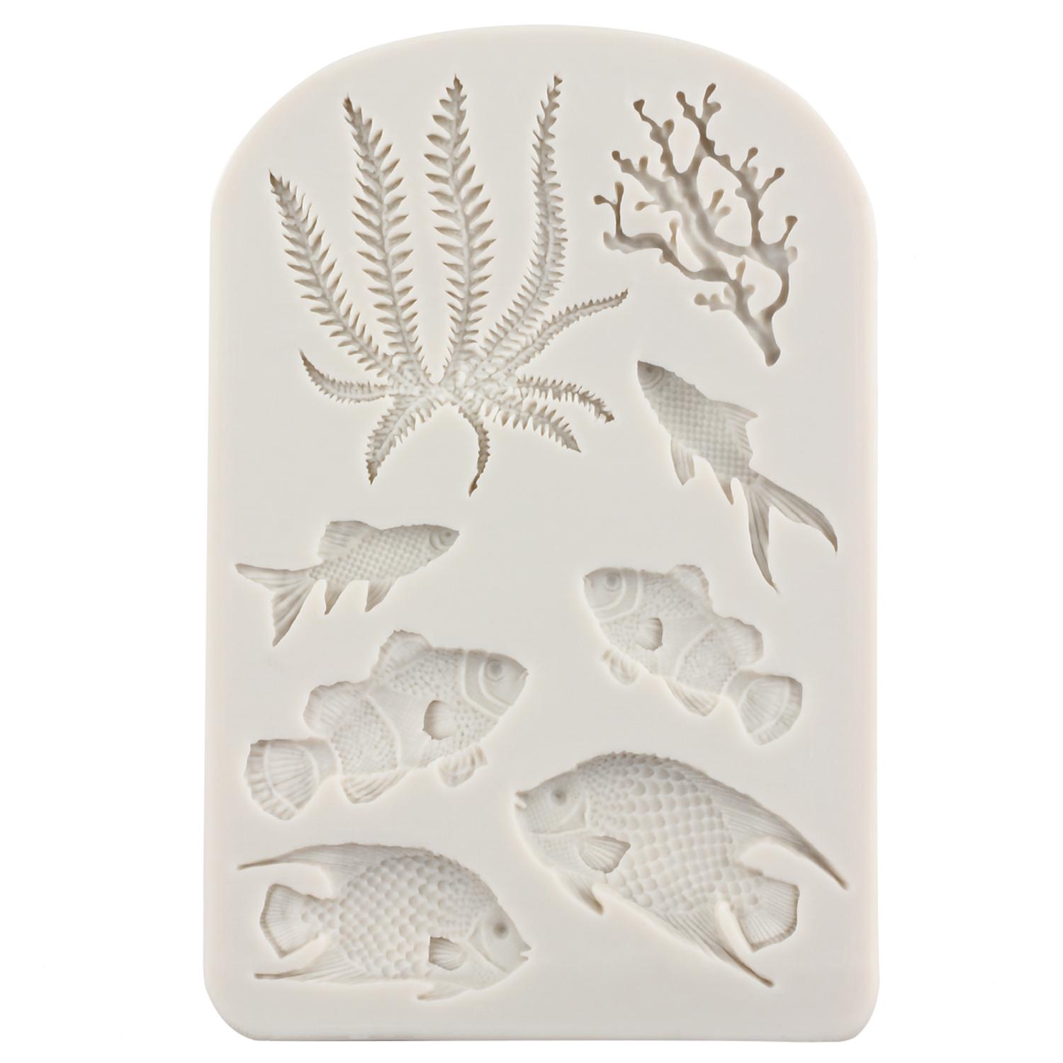 

Морская тема, форма для помадки для торта, морские водоросли, рыба, морская ракушка, коралловый хвост русалки, силиконовая форма для украшения торта, конфеты, шоколадная жевательная резинка, формы для пасты оранжевый