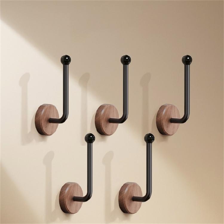 Hölzerner Badezimmerhaken Bohrlos Naturholz-Finish Platzsparende Aufbewahrungslösung Bukolische Holzhaken-Dekore