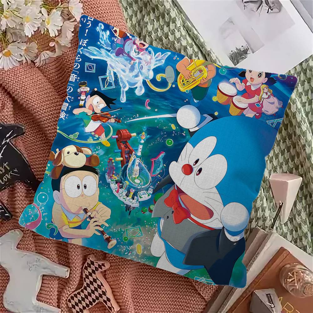 Classic Children Anime D-Doraemon Pillow Gift Home Office Decoration Bedroom Sofa Car Cushion Cover Case 45x45
