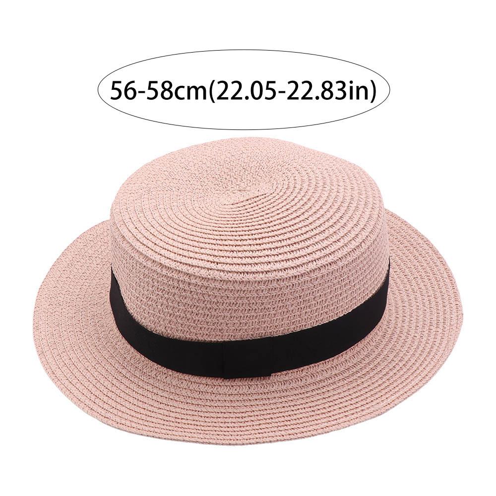 Spring Summer Flat Tops Cap Sunshade Sun Hat Ins Straw Hat Men and Women