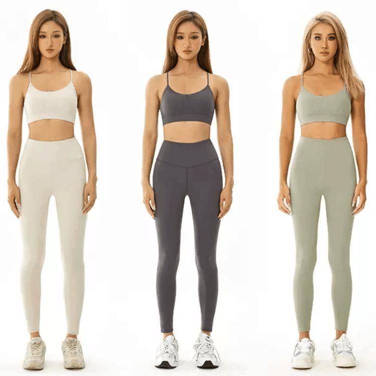 Women's Shockproof Skin-Friendly Nude Sports Bra for Running and Yoga