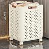 Multiple Sized Laundry Basket With Brakes On Sturdy PP Materials Portable for Space Saving and Easy Transport