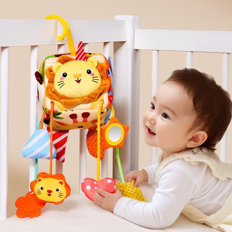 Multiuse Baby Stroller Accessory Wind Chime Crib Mobile Hanging Rattle Toy Cartoon Sensory Developmental Toy For Infant