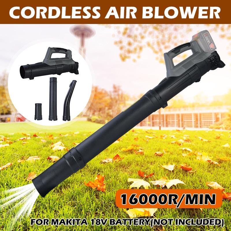 

Черный 130 км/ч Промышленный электрический воздуходув Аккумуляторный воздуходув для листьев Пылесборник Пылесос Садовый инструмент для литий-ионного аккумулятора 18 В