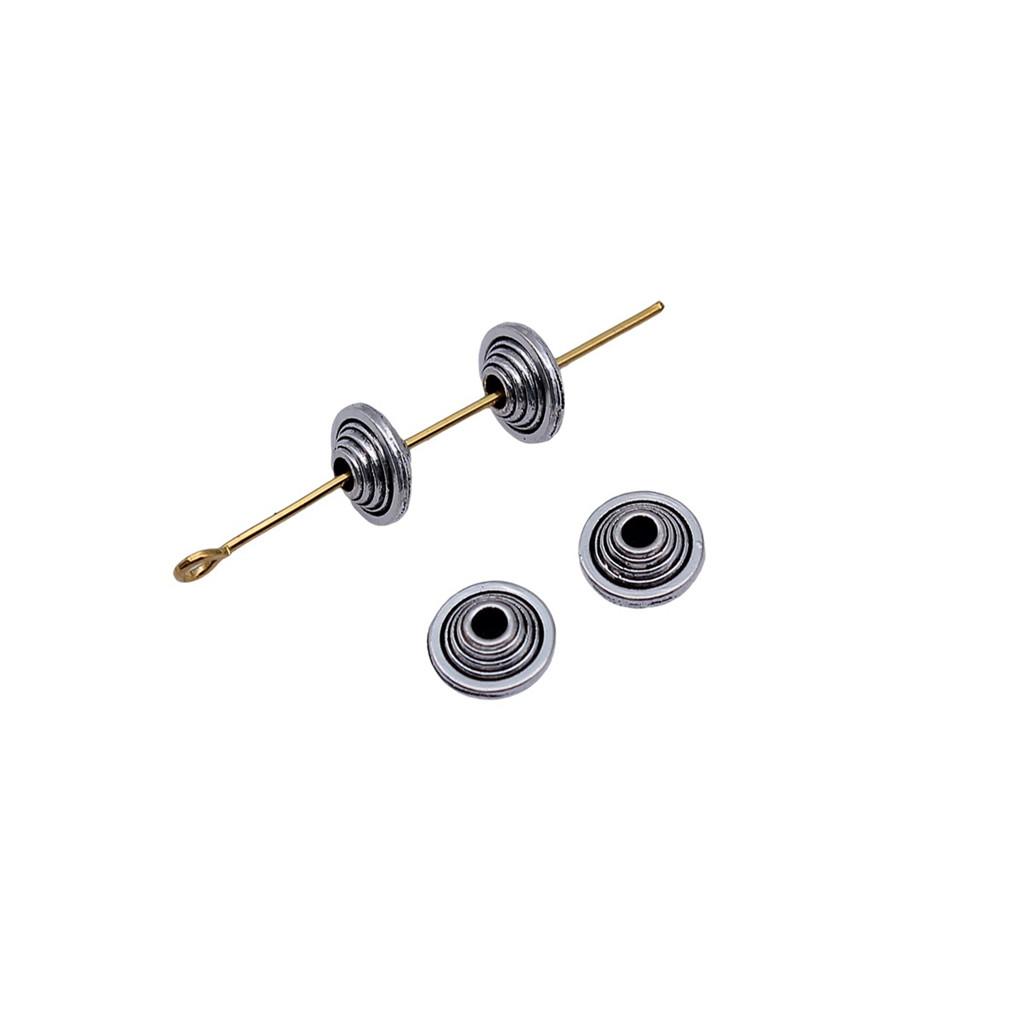 Multi Color Flower Edge Spacer Beads Metal Charms For Jewelry Making Accessories