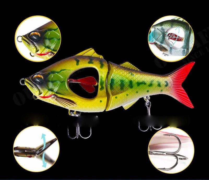 Xxl Wobbler Bait For Pike, Catfish, Zander, Rotating Swing 13.5 Cm 35 G