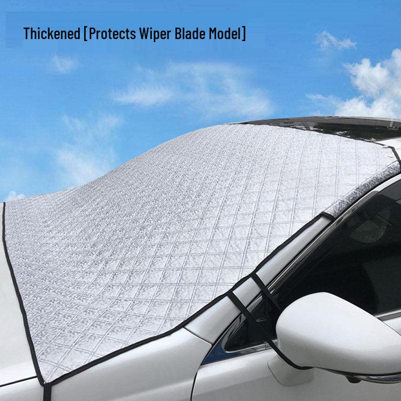

Потовщений сонцезахисний екран для лобового скла автомобіля: Теплоізоляція, Пилонепроникність, Снігонепроникність, Морозостійкість Wiper Protection срібний