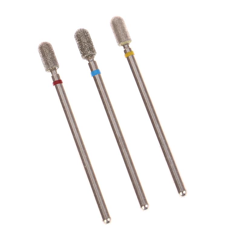 Manicure Drill Bits Diamond Nail Drill Tips Milling Cutter Bit Nails 3/32" Rotary Cuticle Burr  Nail Accessories Tools