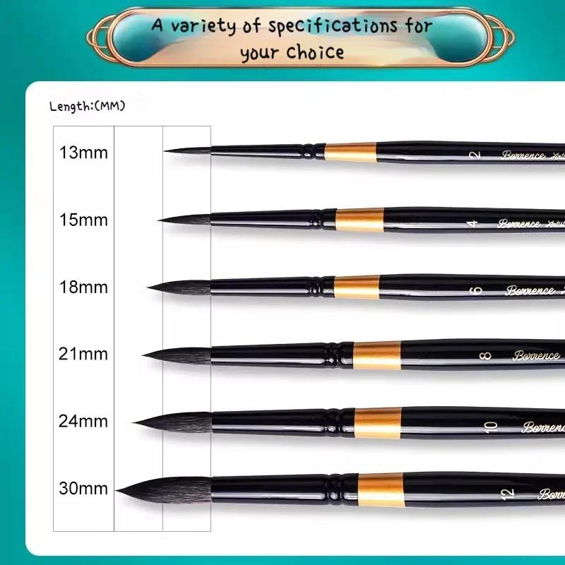 Paint Brushes Set Watercolor Brush Round Pointed Tip Nylon Hair Brush for Artist Acrylic Watercolor Gouache Oil Painting