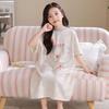 Cartoon Style Girls' One-Piece Summer Nightgown - Thin, Cute, Soft for Medium/Older Kids, Ideal for Home Air Conditioning.