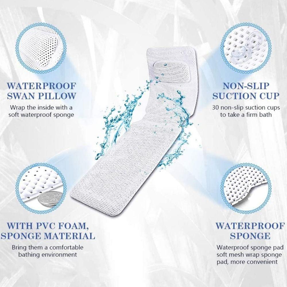 Saugnäpfe Rutschfeste Badewannenmatte Schnelltrocknende Badematratze Kissen PVC-Schaum Badematte Frauen