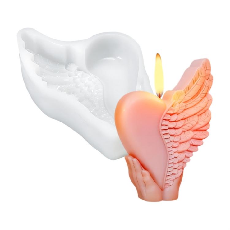 

Hand Wing Heart Silicone Candle Mold For Handmade Candle Soap Chocolate Heat Resistant Multipurpose Silicones Mould 1