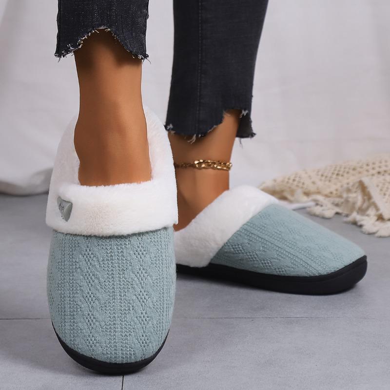 Cross-border Foreign Trade Wholesale Mao Mao Slippers Home Indoor Non-slip Thick-soled Slippers Men's Warm Thickened Cotton Slippers Women