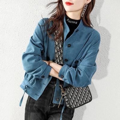 Autumn New Fashionable Versatile Foreign Style Trench Coat Jacket Loose Short Coat