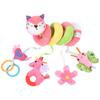 Car Seat Toys Infant Baby Pink Fox Spiral Activity Plush Hanging Rattle Toys  Stroller Sensory Toy for Newborn Gift