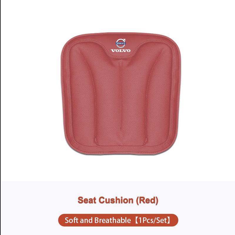 Car Interior Neck Pillow Leather Lumbar Breathable Seat Cushion For Volvo XC90 V90 V60 XC60 V40 EC40 EX40 S80 S60 S90 C40 XC40