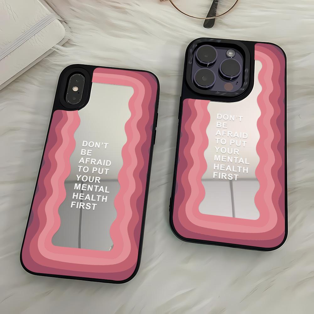 Mirror Phone Case for iPhone 15 11 13 14 for 15 16 Pro Max 12 13 16 Pro Cloud Flower and Animal Cute Style Phone Case