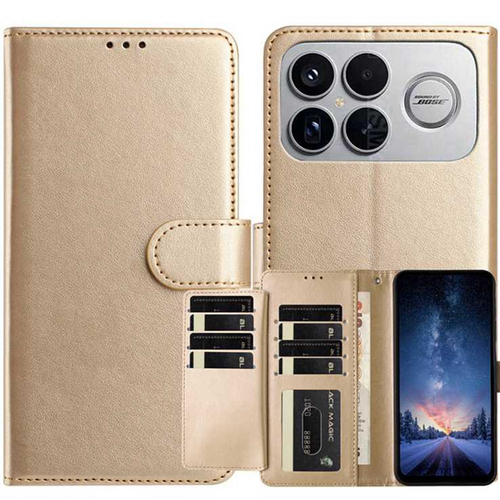 For Xiaomi Redmi K90 5G Wallet Phone Case Stand PU Leather Folio Flip Cover with 8 Card Slot