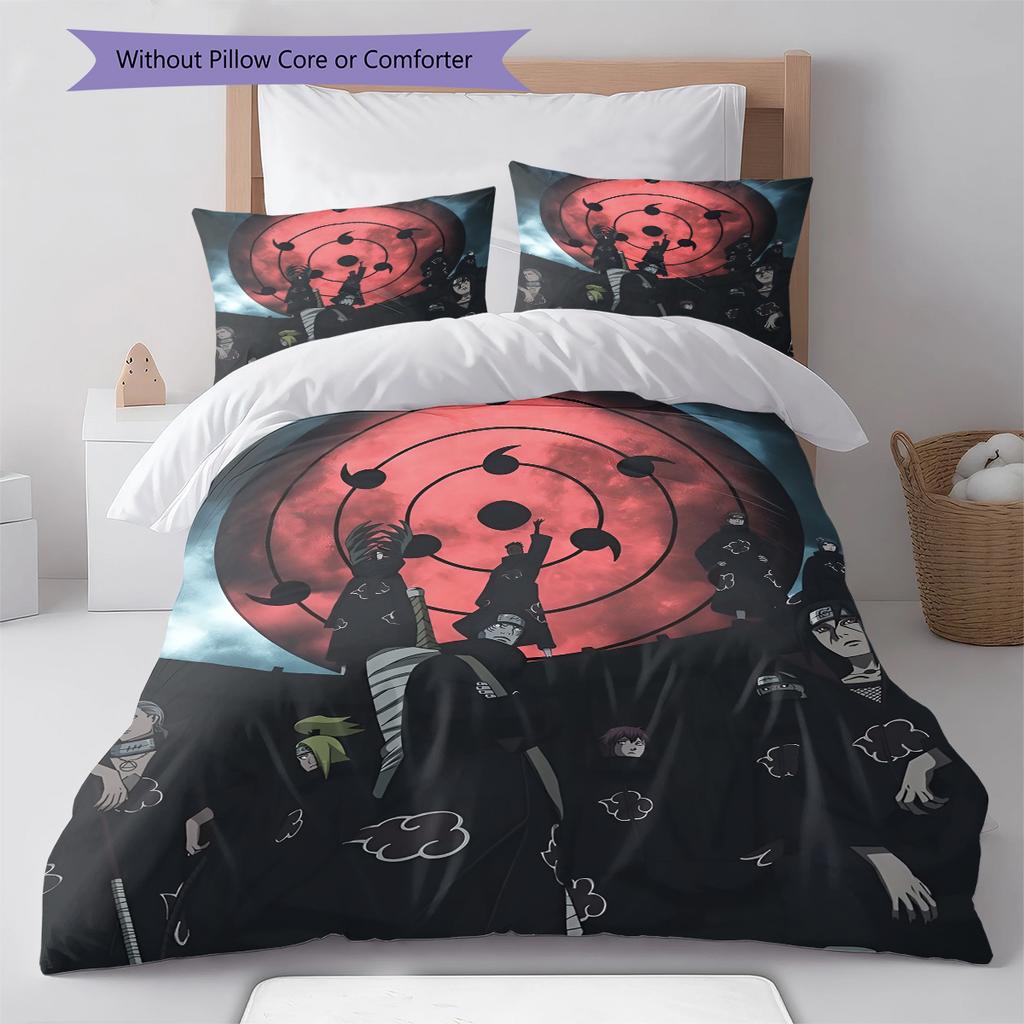 Cartoon-Muster Bettwäsche Steppbett-Set Bettbezug Kissenbezug Heimdekoration Geburtstagsgeschenk (1 Bettbezug + 2 Kissenbezüge, ohne Füllung)