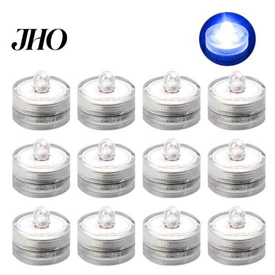 12Pcs Submersible Waterproof Wedding Tea Candle Lamp Battery Operated LED Lights