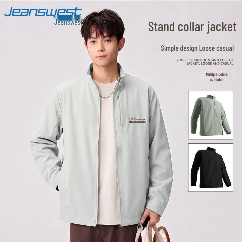 Jeanswest Men's Stand-Collar Casual Jacket