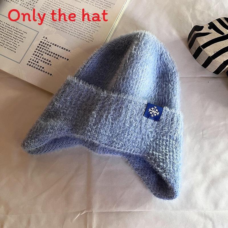 Soft Polyester Knit Ear Cover Hat For Autumn Winter Casual Womens Wear