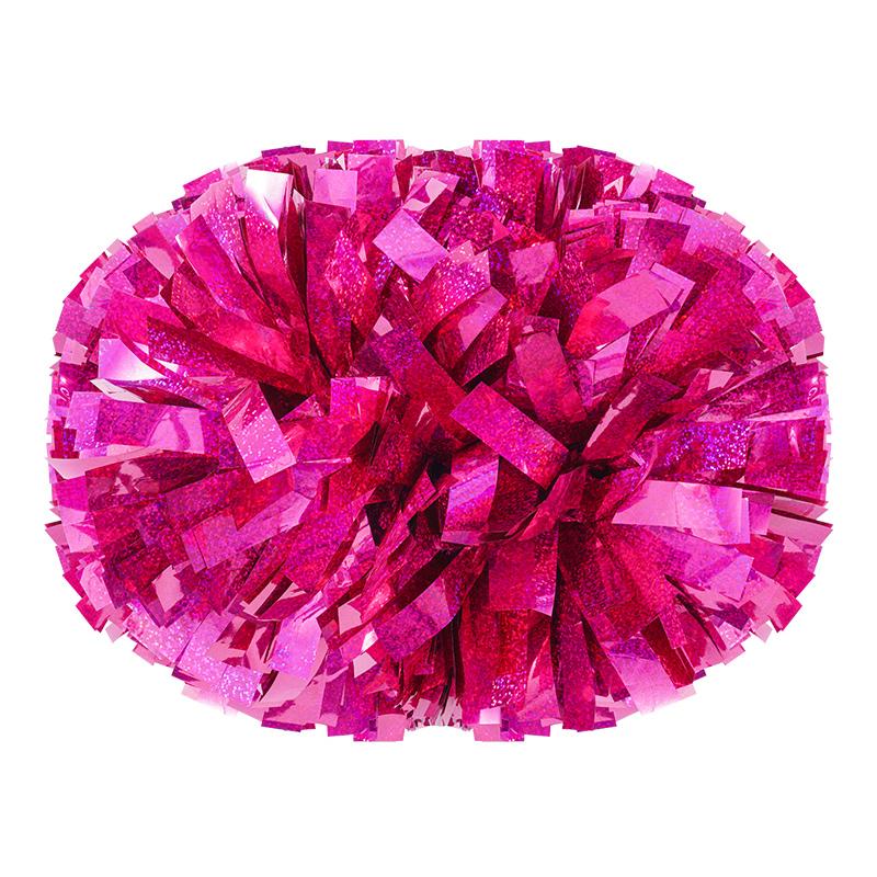 Colorful Laser Cheerleading Pom Poms with Baton Handle for Team Spirit Sports Dance Cheering Kids Adults