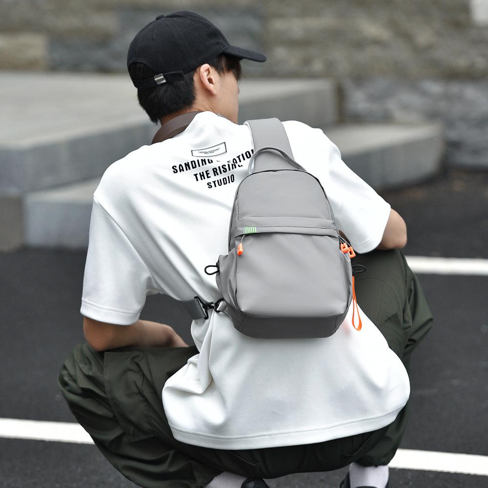 Men'S Fanny Pack Men'S Breast Bag Casual Shoulder Bag Travel Messenger Bag Breast Bag Ultra Light Sports Mobile Phone Backpack
