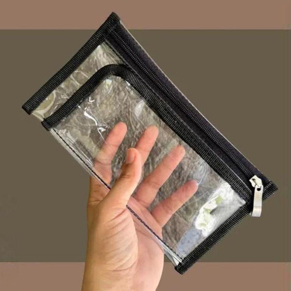 1Pcs New PVC Cosmetic Bag Waterproof Transparent Passport Holder Travel Portable Document Storage Bag