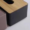 1 Stück Taschentuchbox Serviettenhalter Etui Papierbox Behälter Bambusdeckel Massivholz Hotel Aufbewahrungsbox Tischdekoration für Zuhause