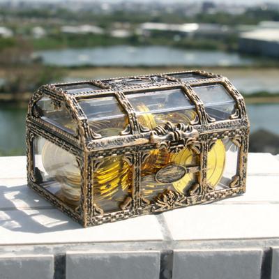 Retro Storage Box Jewelry Cosmetics Organizer Sturdy Structure Transparent Design Solid Jewelry Box Organizer Case