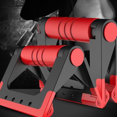 Foldable Push-up Bracket Home Use Fitness Push-Ups Stand Fitness Equipment Push Up Bar (Red)