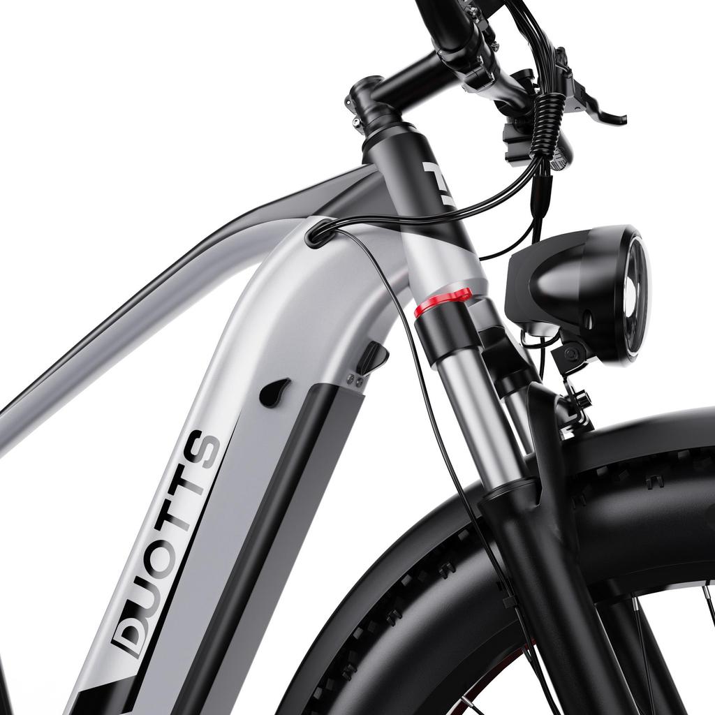 DUOTTS Elektrické kolo F26: Motor 750 W, dojezd 120 km, 26" tlusté pneumatiky, vodotěsnost IPX5, stoupavost 55° (Shimano 7-Speed)