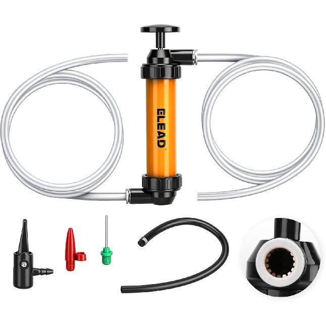 Gas Siphon Pump For Gasoline, Multi-Use Fluid Transfer Pump, Oil Liquid Siphon Pumps, Fuel Siphon Tool, Multifunction Hand Inflation Pumps With