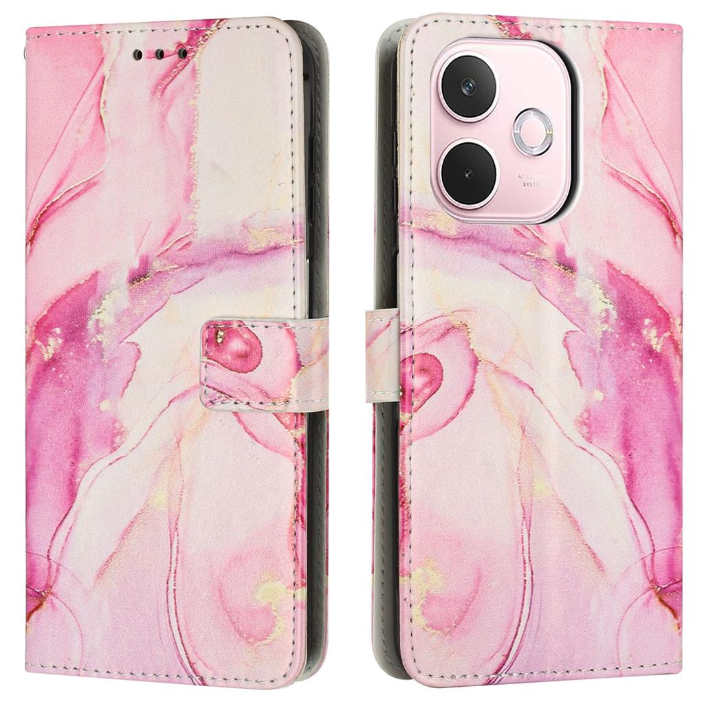 Pro Oppo A5 Pro 5G Stojánek Pouzdro Vzor Mramoru PU Kůže Peněženka Kryt na Telefon