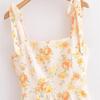 2025 Spring/Summer Women's Floral Bow-Tied Spaghetti Strap Dress