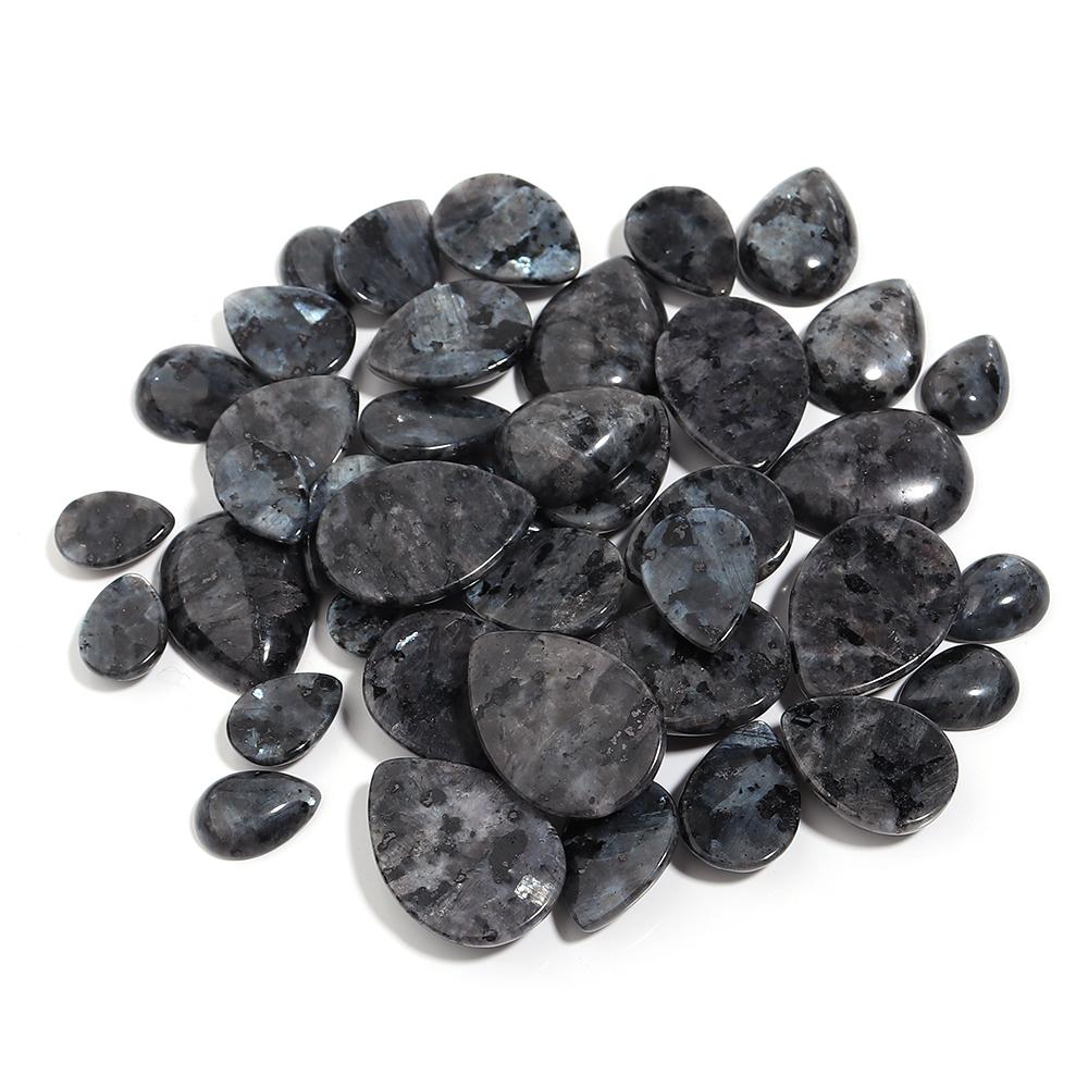 LOULEUR WaterDrop Natural Stone Cabochon For Jewelry Making Tiger Eye Amethyst Lapis Lazuli Agate Stone Beads for Handwork