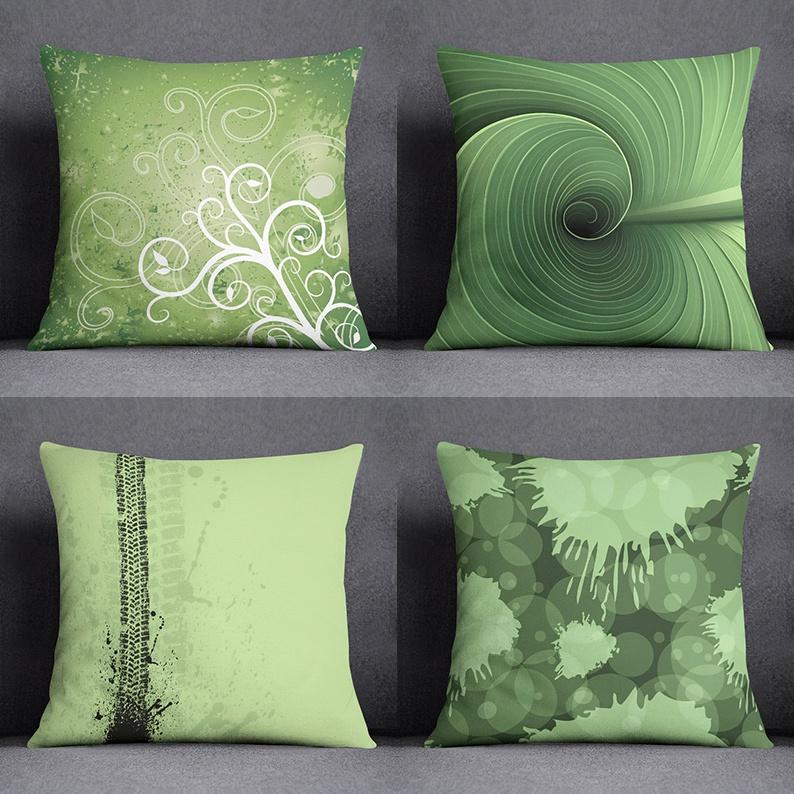Tropical Leaves Series Pillow Gift Home Office Decoration Pillow Bedroom Sofa Car Cushion Cover Pillow Case (45cm * 45cm)