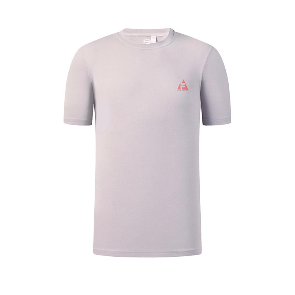 FILA Explore Fashion Trend Classic Outdoor Versatile Casual Comfortable Short Sleeve T-Shirt Men tops Cherry-Blossom-Pink Gray A11M627110FGY