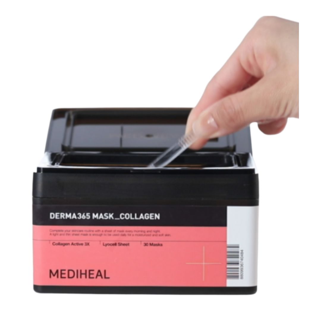 Mediheal Derma365 Collagen Mask Pack for Firming & Hydration 30 Sheets, 350ml