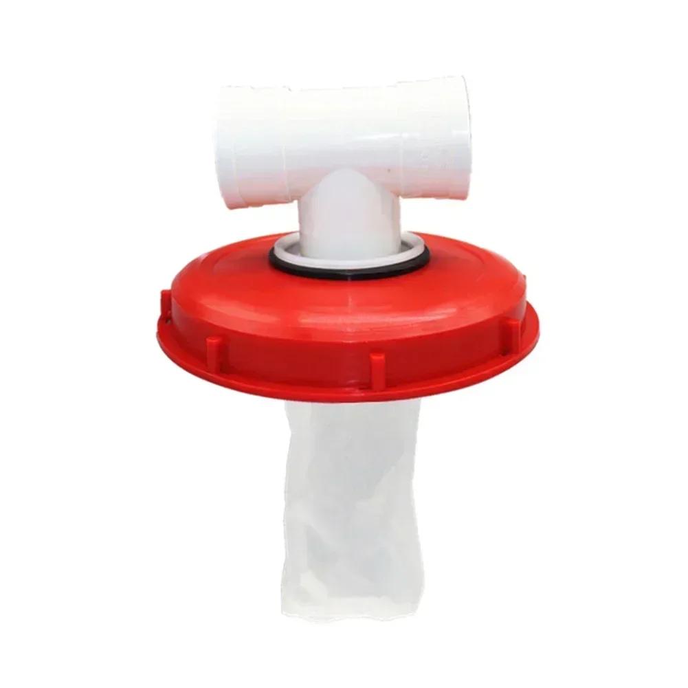 1PCS IBC Ton Pail Accessories Ton Pail Plastic With Filter Ton Pail Cover DN150 DN225 Black DN150-165MM,Red DN225-245MM