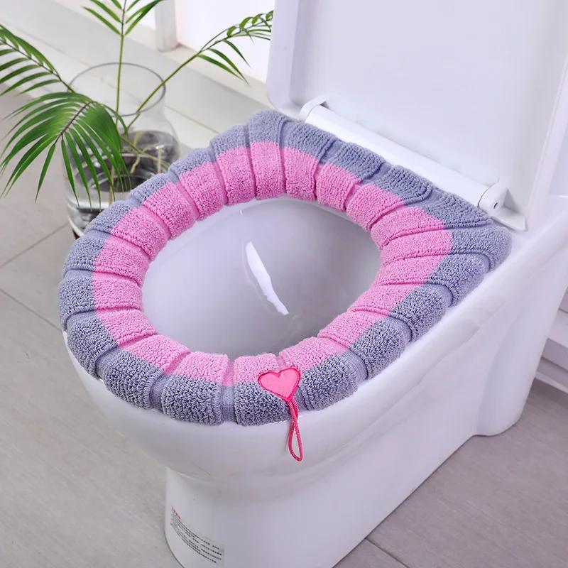 Enclosed Bathroom Accessories D/bathroom Tool Portable Toilet  Cover Disposable Mat Warmer Toilet Lid Wc Handle Cushion Home