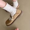 Fashion commuter French round head thick heel versatile small leather shoes women's 2025 new summer skirt Mary Jane single shoes