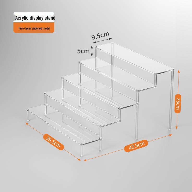 Acrylic Tiered Display Stand for Figurines and Blind Box Dolls - Transparent Home Organizer
