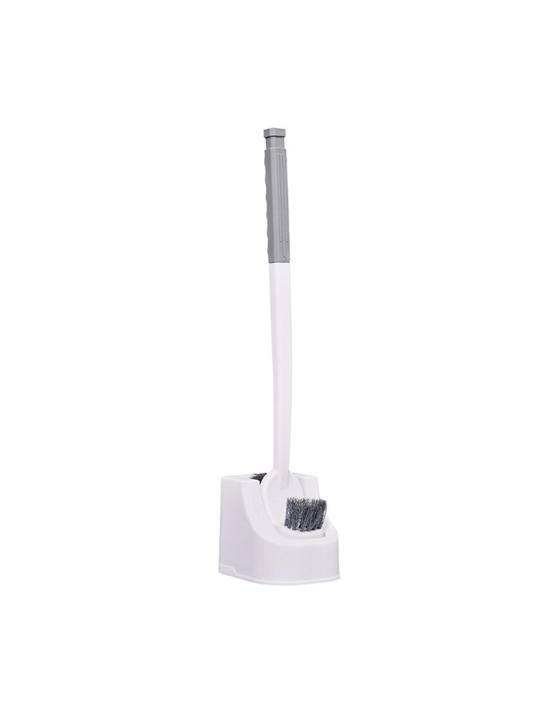 PP Dual Head Toilet Brush with Base for Cleaning No Dead Corners Toilet Squat Toilet with Extended Hard Bristles for Special Use