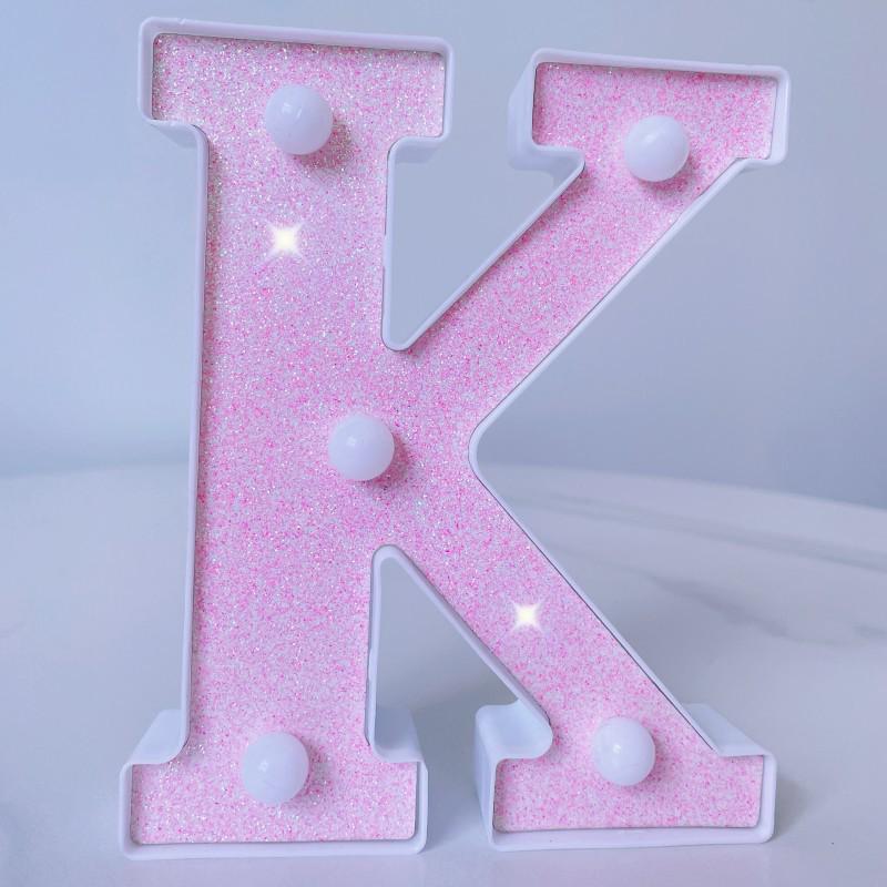 Pink LED Letter Light for Celebrations and Proposals
