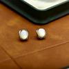 Korean-Style Mother-of-Pearl Hollow Stud Earrings: Chic, Lightweight, Versatile Design for Women