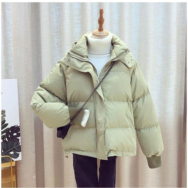 Winter Women's Cute Hooded Cotton-padded Jacket Women's Short Solid Color Bread Coat Student Cotton-padded Jacket
