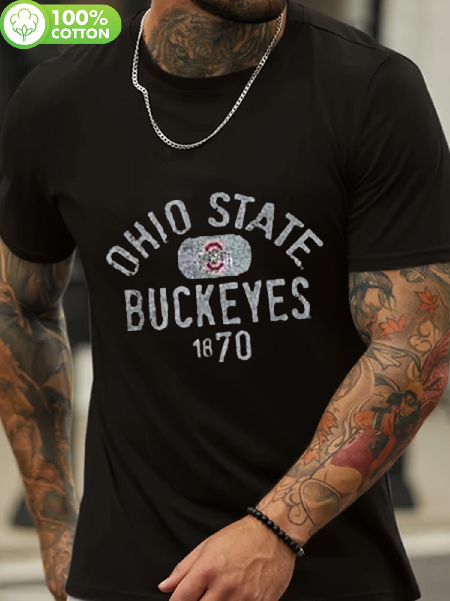 Ohio State Buckeyes Vintage 1870 Black T-shirt - Cotton XXXL